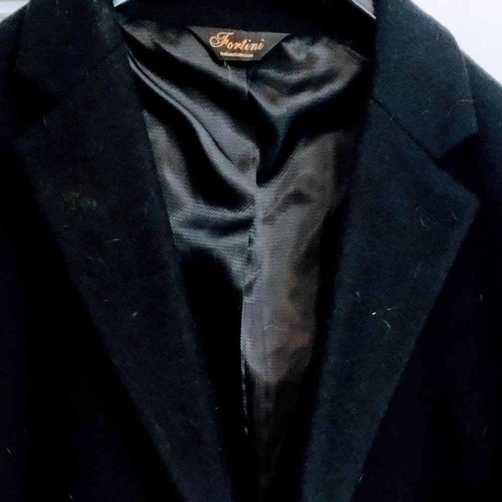 NWT Franko Fortini Men's Long Dress Wool Coat